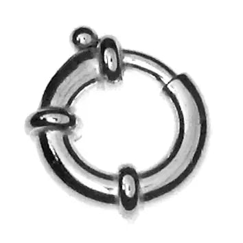 Silver Bolt Ring 12mm Closed