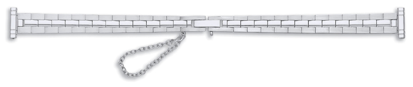 Ladies Stainless Steel Centre Clasp Cocktail Watch Bracelet 12mm