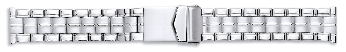 Gents Stainless Steel Centre Fold Bracelet With Lock 20mm
