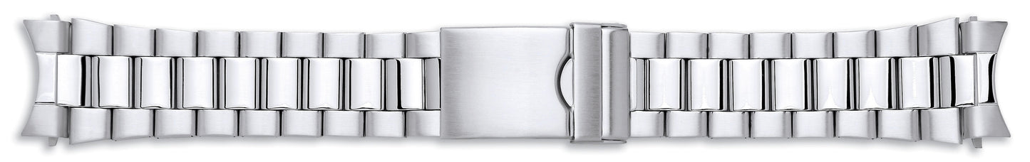 Gents Stainless Steel Centre Fold Clasp With Lock 22, 24 or 26mm