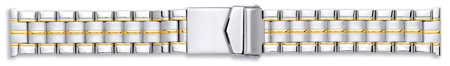 Gents Stainless Steel Centre Fold Bracelet With Lock 20mm