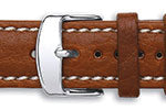 Milano Italian Buffalo Calf Leather Heavy Padded Contrast Stitch Watch Straps