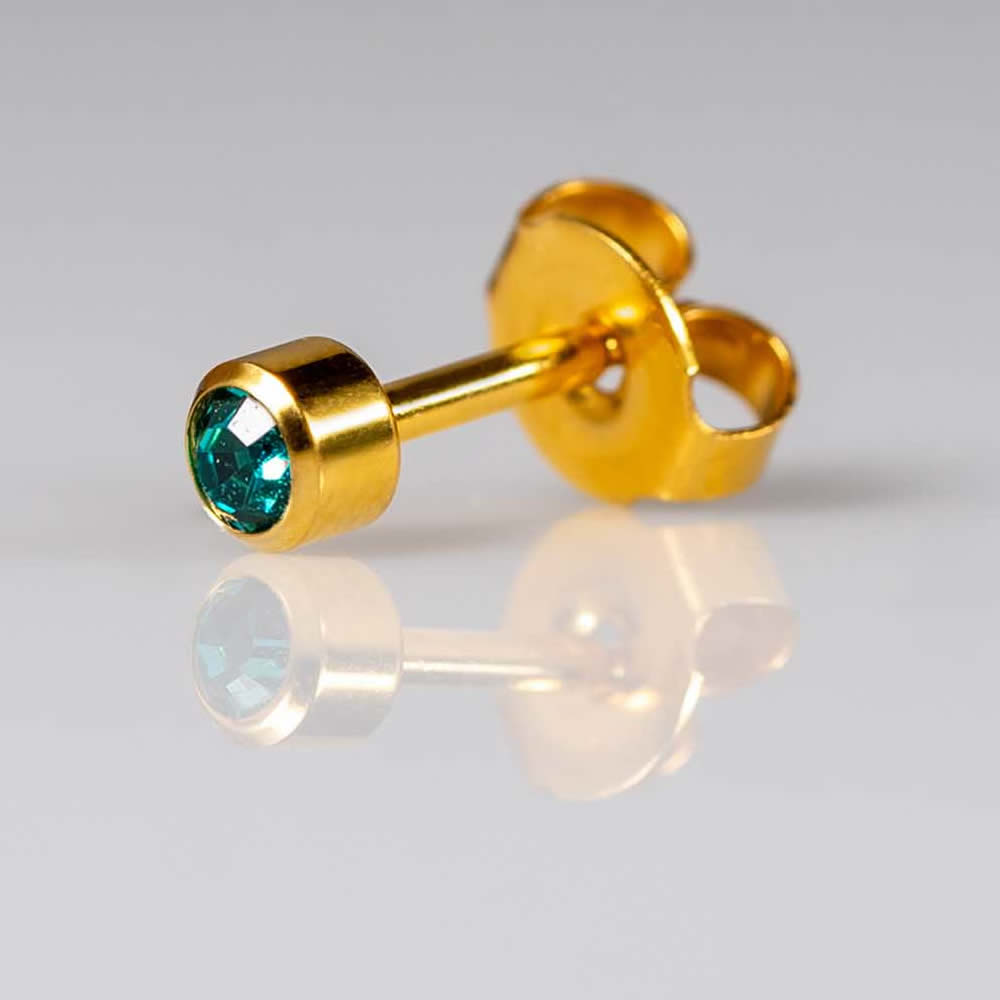 Caflon 24ct Gold Plated Blue Zircon (December)