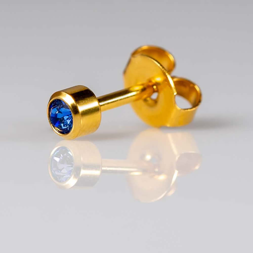 Caflon 24ct Gold Plated Blue Sapphire (September)