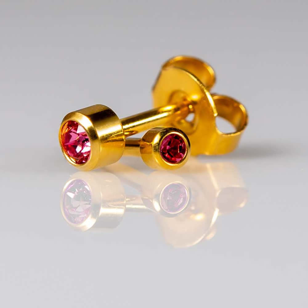 Caflon Mini 24ct Gold Plated Rose Zircon (October)