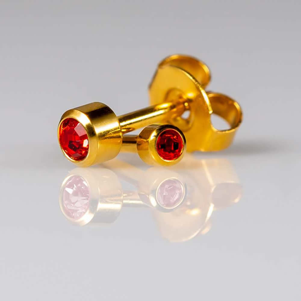 Caflon Mini 24ct Gold Plated Ruby (July)