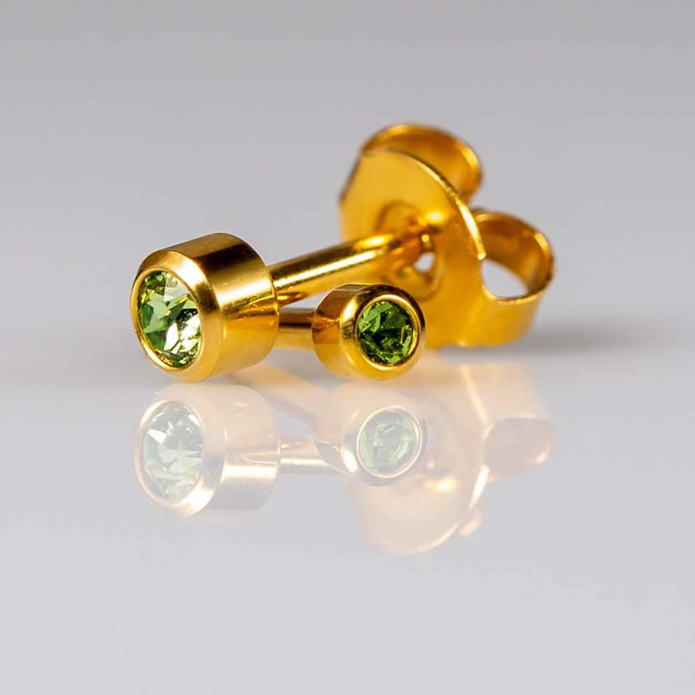 Caflon Mini 24ct Gold Plated Peridot (August)