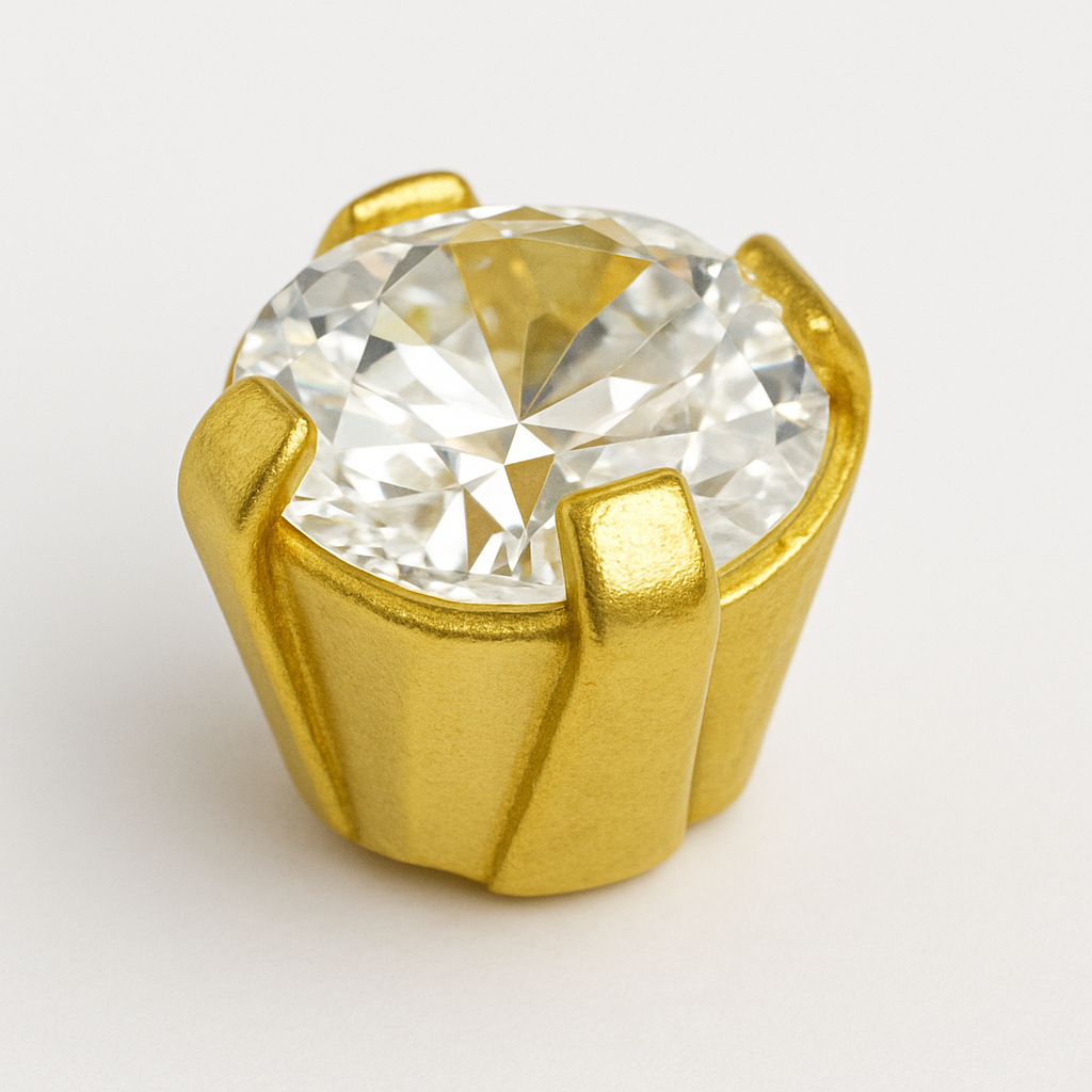 Caflon Safetec 9ct Claw Set White CZ Ear Piercing Stud