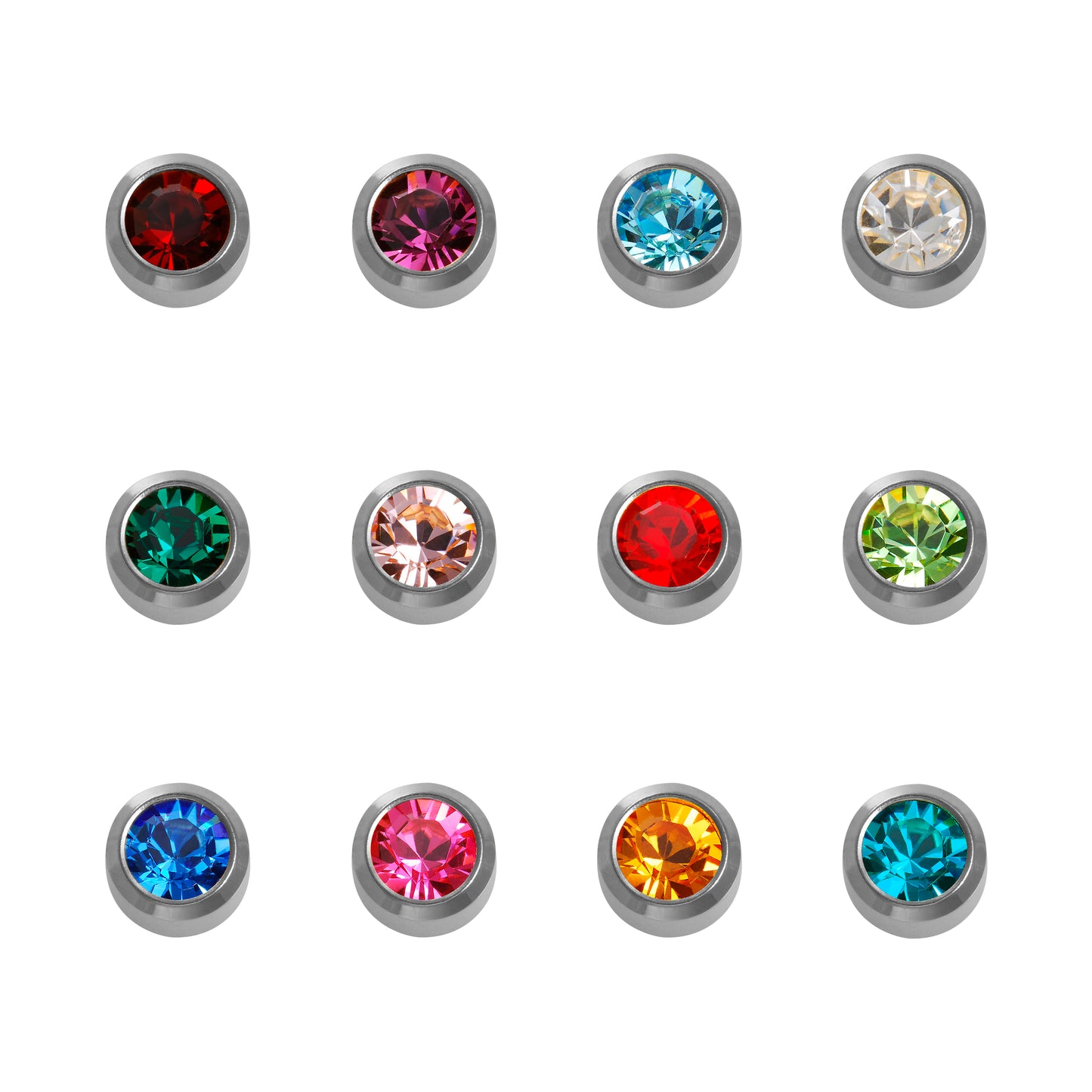 Caflon Mini Stainless Steel Assorted Birthstones
