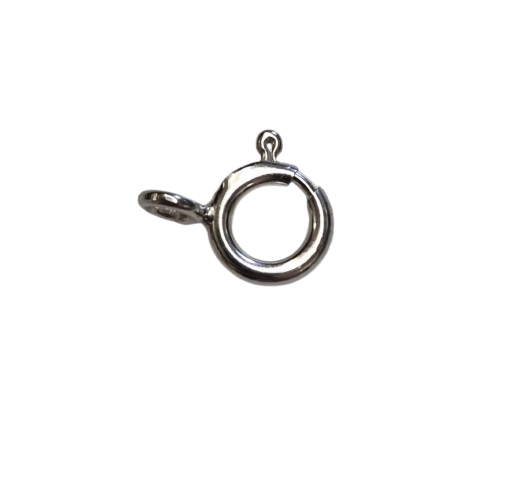 9ct White Gold Bolt Ring 8mm Closed