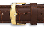 Italian Calf Leather Croc Grain Padded Watch Straps