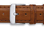 Italian Calf Leather Croc Grain Padded Watch Straps