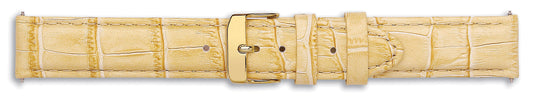 Italian Calf Leather Croc Grain Padded Watch Straps