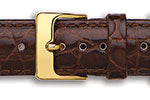 Crocodile Grain Calf Leather Watch Straps