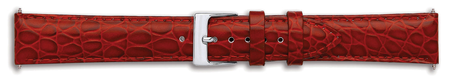 Crocodile Grain Calf Leather Watch Straps