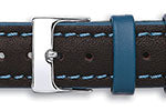 Genoa Padded Calf Leather Colour Contrast Watch Straps