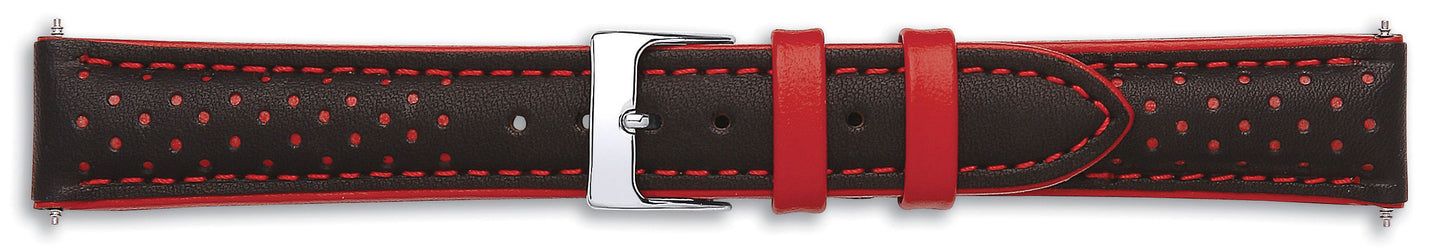 Genoa Padded Calf Leather Colour Contrast Watch Straps