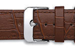 Crocodile Grain Calf Leather Unpadded Watch Straps