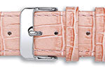 Crocodile Grain Calf Leather Unpadded Watch Straps