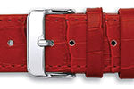 Crocodile Grain Calf Leather Unpadded Watch Straps