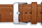 Crocodile Grain Calf Leather Unpadded Watch Straps