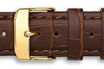 Italian Grain Calf Leather Crocodile Grain Padded Extra Long Watch Straps