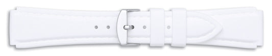 Silicon White Mock Stitched Diver Watch Strap