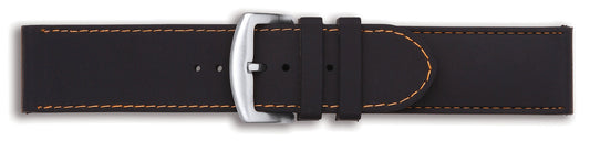 Silicon Smooth Diver Contrast Stitch Watch Strap