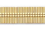 Gents Gold Plate Expanding Slim Flex Bracelet 18-22mm