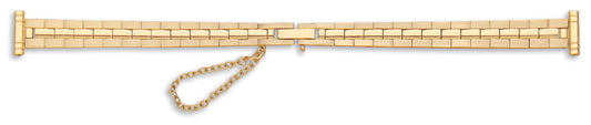 Ladies Gold Plate Centre Clasp Cocktail Watch Bracelet 12mm