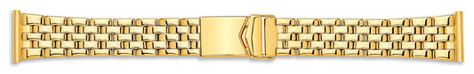 Gents Polished Semi Solid Centre Fold Bracelet With Lock 20-22mm