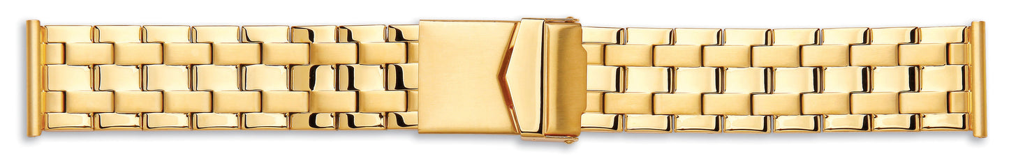 Gents Semi Solid Centre Fold Bracelet With Lock 20-22mm