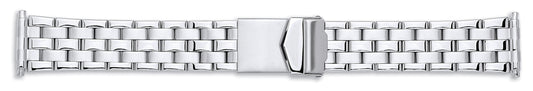 Gents Steel Centre Fold Bracelet With Lock 18-22mm