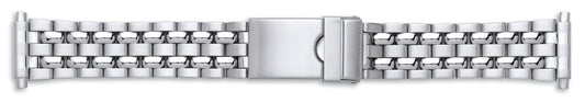 Gents Stainless Steel Centre Fold Bracelet With Lock 18-22mm