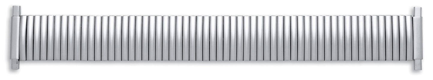 Gents Brushed Steel Finish Slim Flex Expander Bracelet 16-22mm