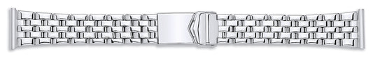 Gents Polished Semi Solid Centre Fold Bracelet With Lock 20-22mm