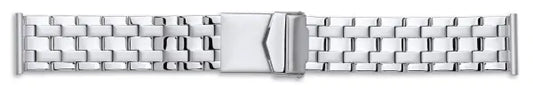 Gents Semi Solid Centre Fold Bracelet With Lock