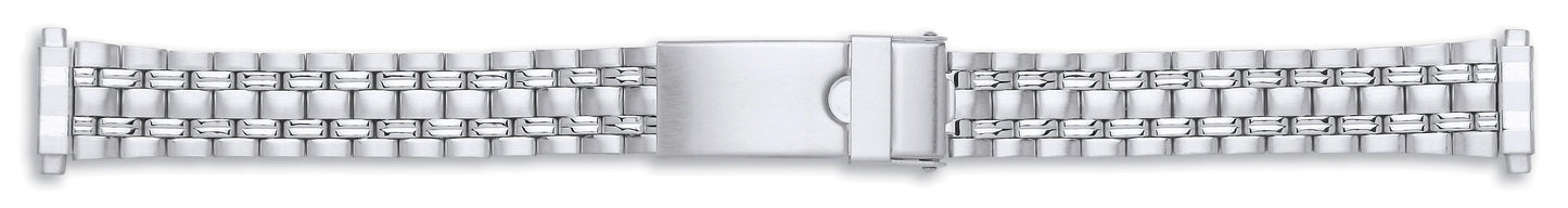 Ladies Centre Folding Clasp With Lock Bracelet 12-15mm