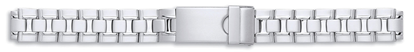 Ladies Centre Folding Clasp With Lock Bracelet 12mm