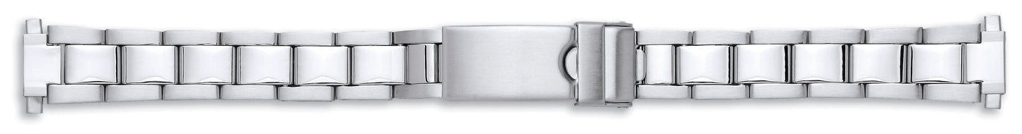 Ladies Semi Solid Link Centre Folding Clasp With Lock Bracelet 12-16mm