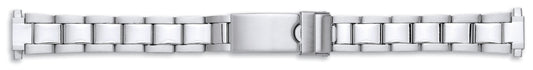 Ladies Semi Solid Link Centre Folding Clasp With Lock Bracelet 12-16mm
