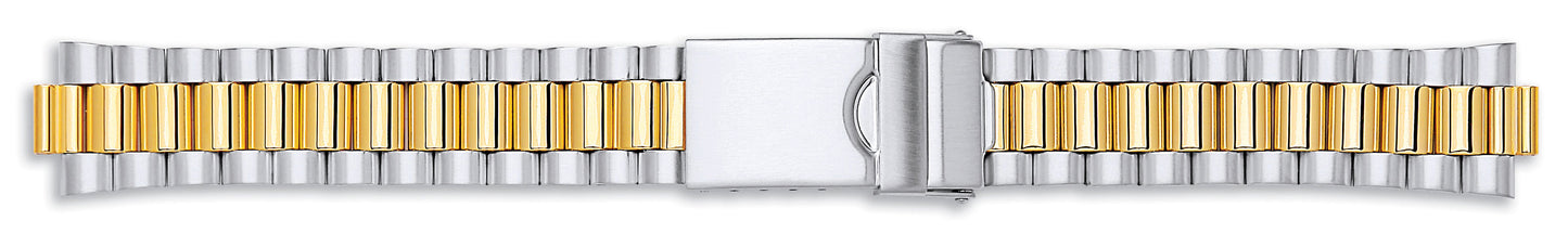Gents Centre Fold Bracelet With Lock 18-20mm