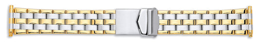 Gents Steel Centre Fold Bracelet With Lock 18-22mm