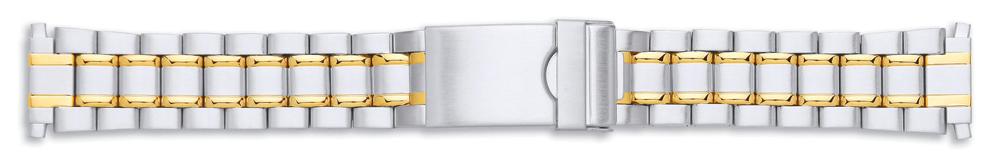 Gents Centre Fold Bracelet With Lock 18-22mm