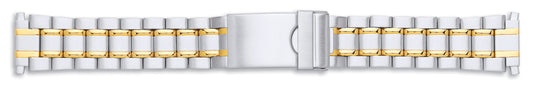 Gents Centre Fold Bracelet With Lock 18-22mm