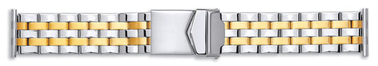 Gents Semi Solid Centre Fold Bracelet With Lock 20-22mm