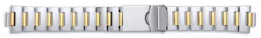 Gents Stainless Steel Semi Solid Centre Fold Bracelet With Lock 18-20mm