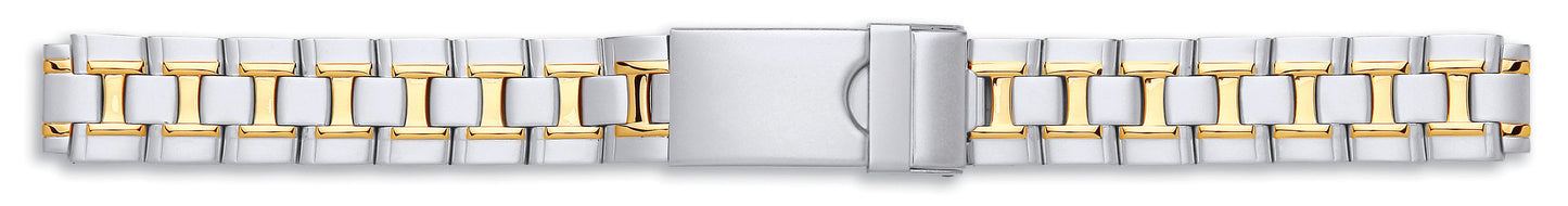 Ladies Centre Folding Clasp With Lock Bracelet 12mm