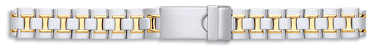 Ladies Centre Folding Clasp With Lock Bracelet 12mm