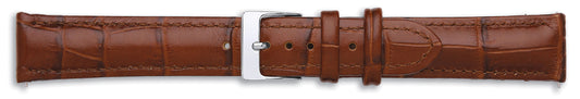 Monza Crocodile Grain Leather Bolt Action Spring Bar Watch Straps